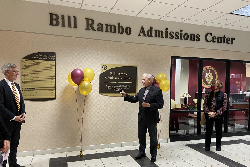 Rambo Admissions Center Dedication
