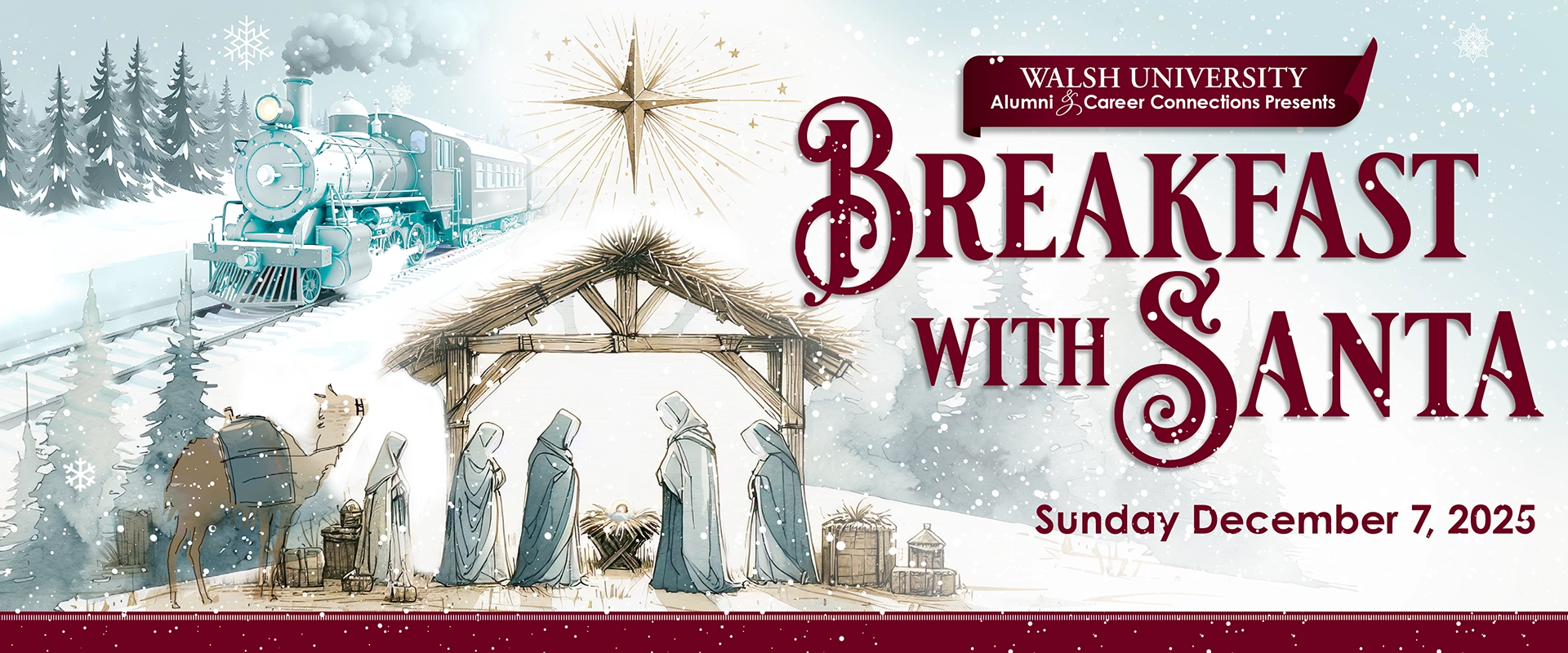 Walsh University Alumni and Career Connections presents Breakfast with Santa, Sunday, December 7, 2025