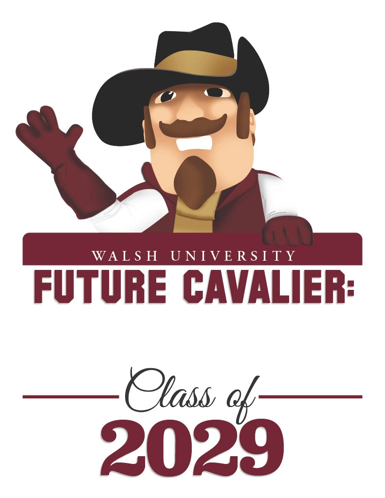 Download and print this Walsh University Class of 2029 poster for your graduation party!