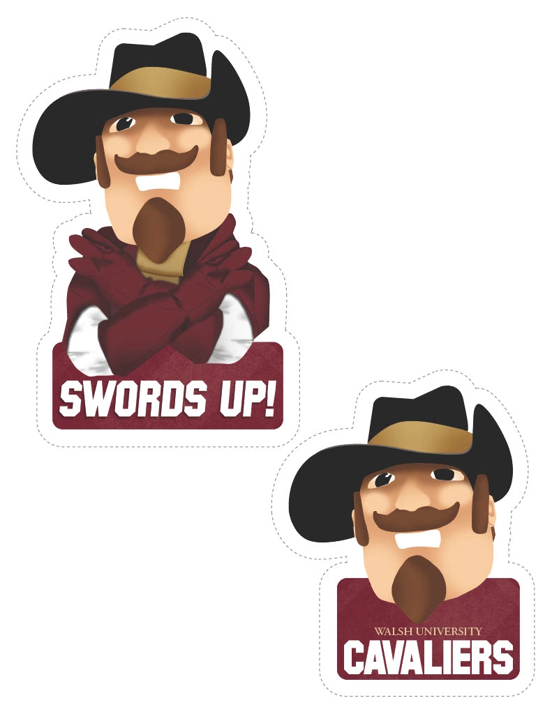 Download and print these Walsh University party props for your graduation party!