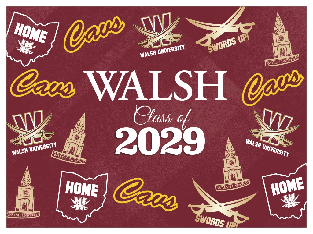 Download and print this Walsh University Class of 2029 yard sign for your graduation party!