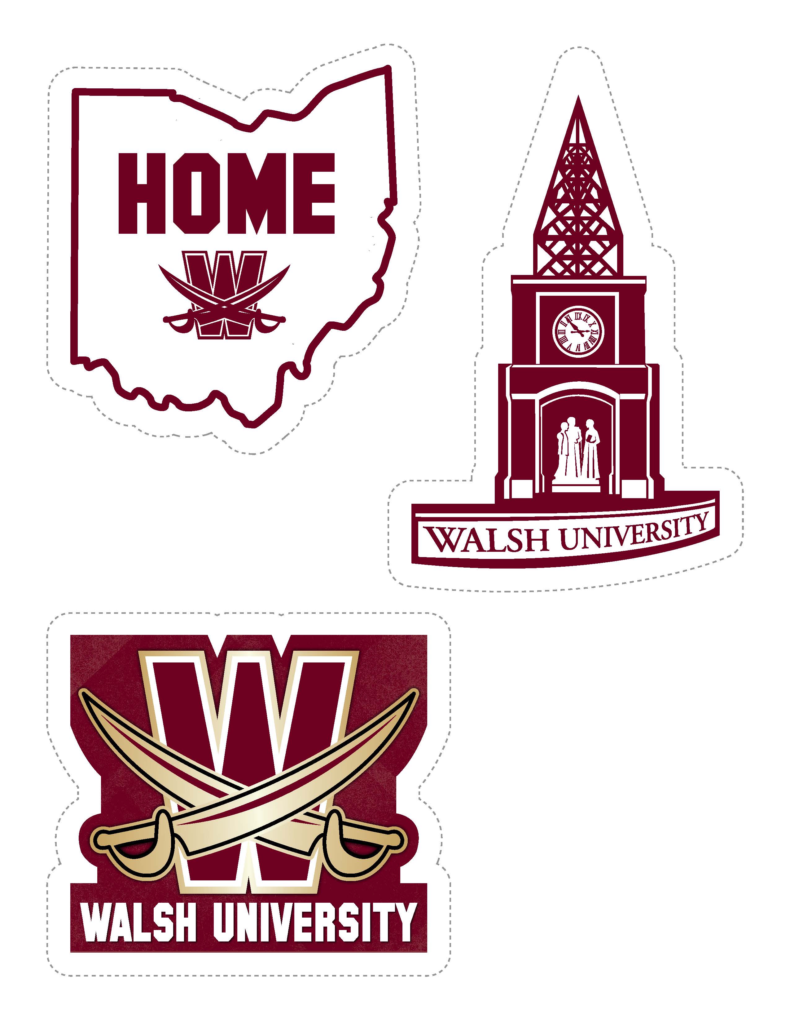 Download and print these Walsh University party props for your graduation party!