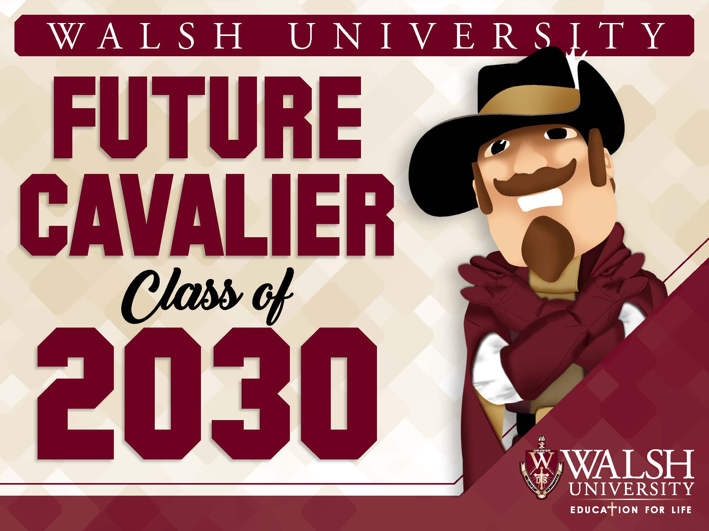 Download and print this Walsh University Class of 2030 yard sign for your graduation party!
