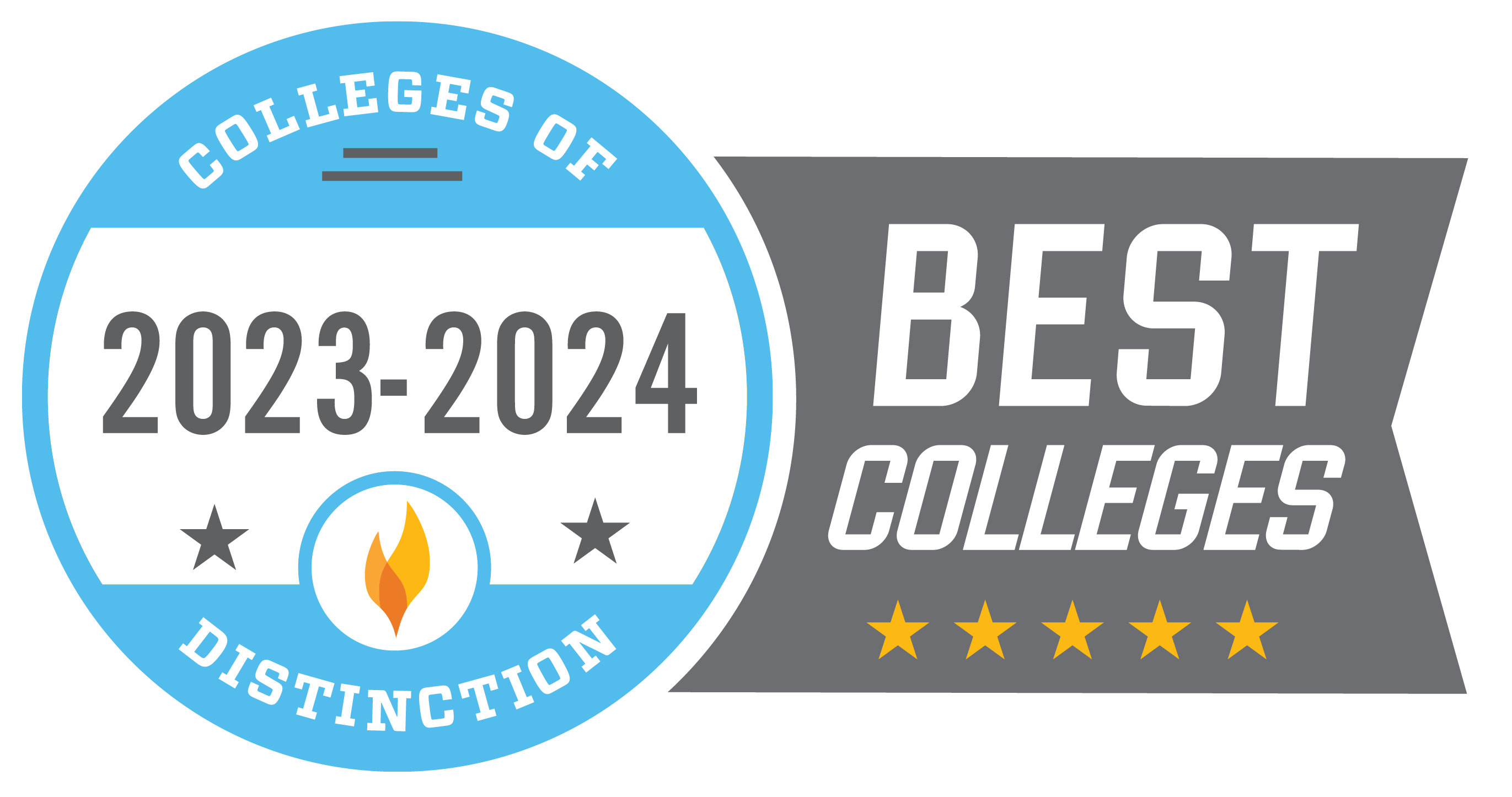 graphic: College of Distinction 23–24: Best Colleges