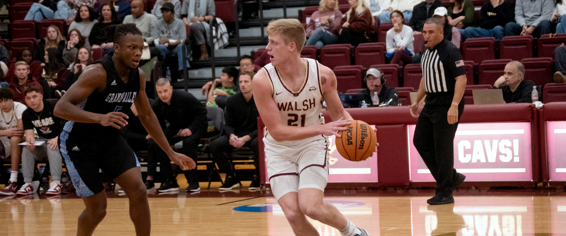 photo of the Walsh men's basketball team in action on the court