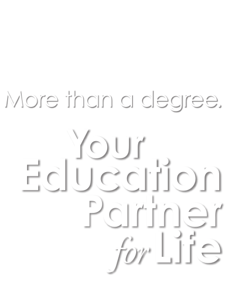 text: More than a degree. Your Education Partner for Life