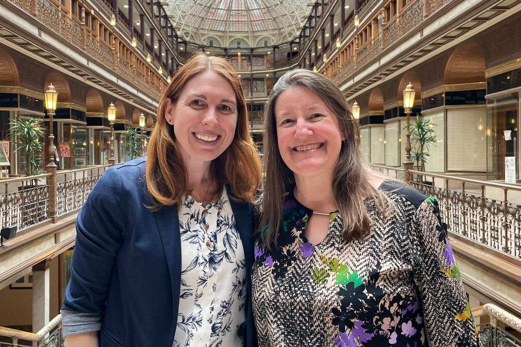 photo of Dr. Nina Rytwinski, Assistant Professor of Psychology and Dr. Jennifer Clevinger, Professor of Biology