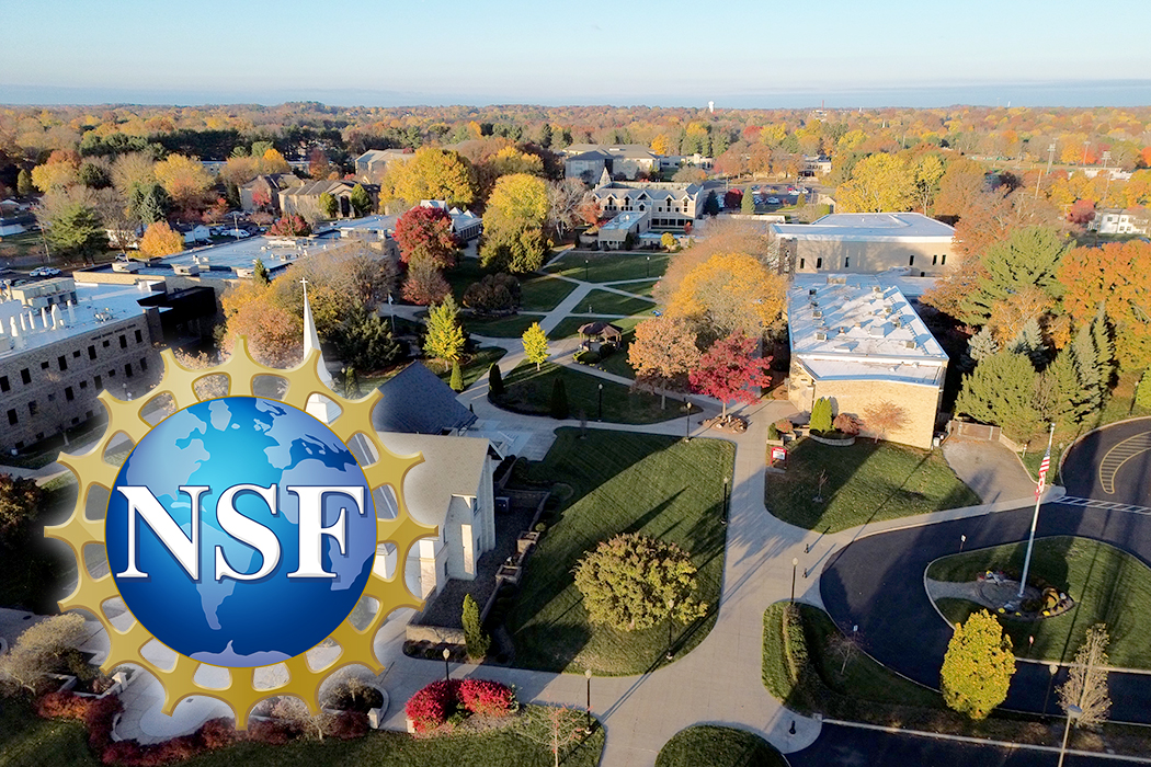 nsf logo and walsh university campus