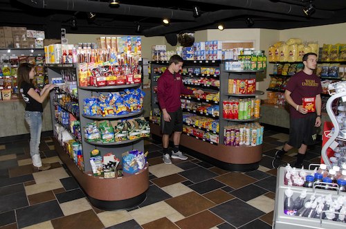 photo of students shopping at the Sword Stop convenience store