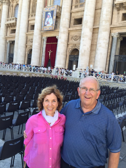 First Lady Terie and President Richard Jusseaume in Rome, Italy