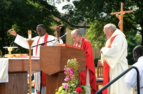 Celebrants Rev. Aristides Msaki, Rev. Thomas Cebula, and Rev. Patrick Manning