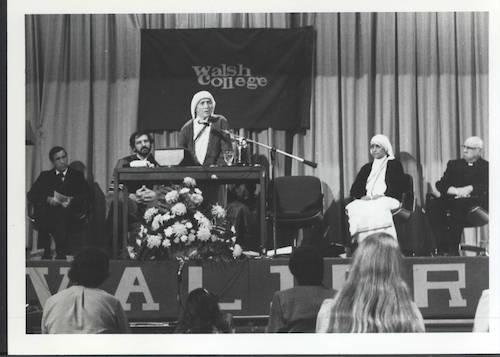 Mother Teresa Addresses the Walsh community, 1982