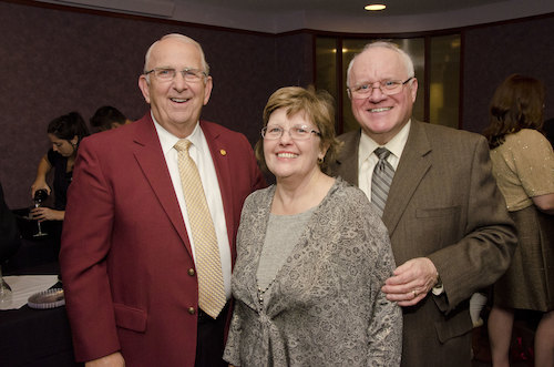President Richard Jusseaume with Becky and Jerry Pellegrino