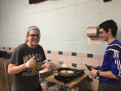 Campus Ministry volunteers at St. Joseph's Soup Kitchen