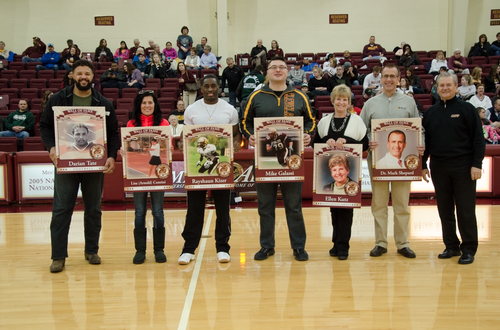 Wall of Fame Inductees were honored during a special halftime ceremony on Saturday, Jan. 30